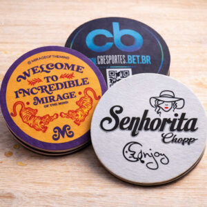 100 Bolachas em Pet Personalizadas 4x4 Cores